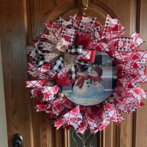 Snowman Custom Wreath